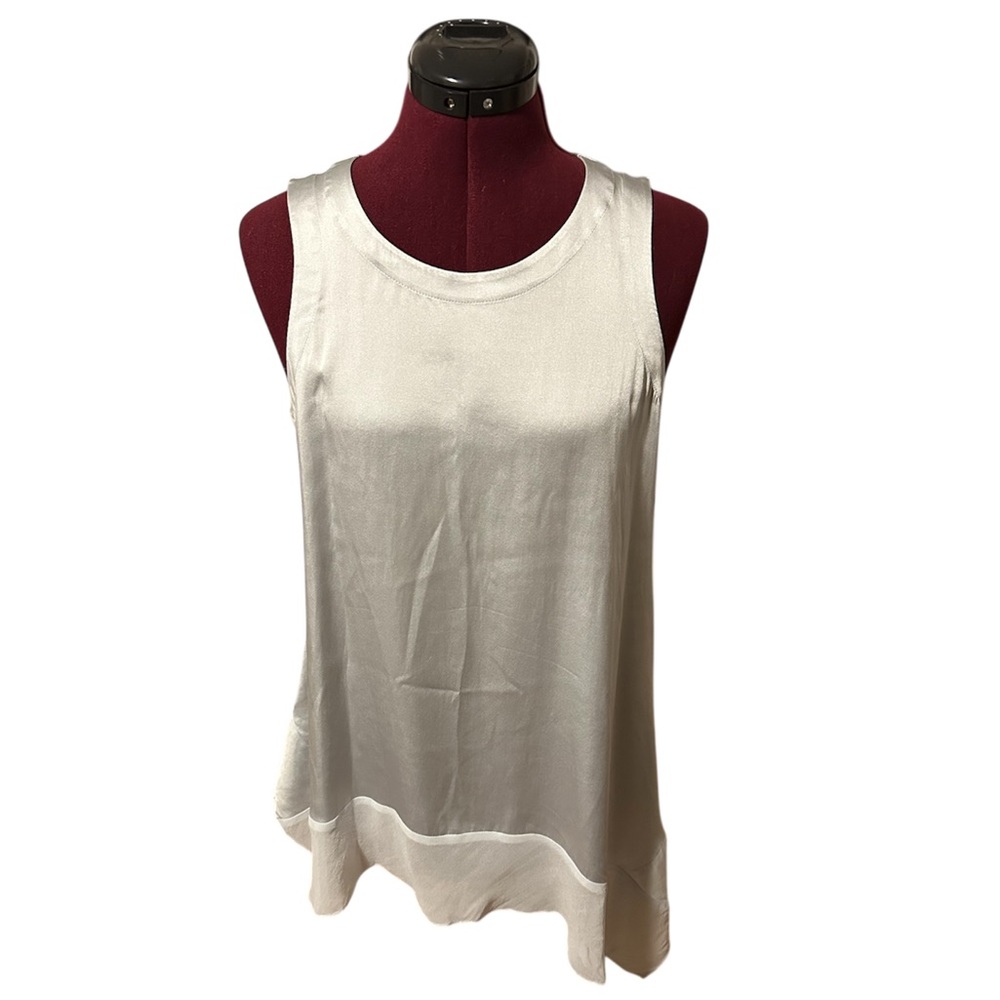 Eileen fisher silk asymmetrical tunic top shell